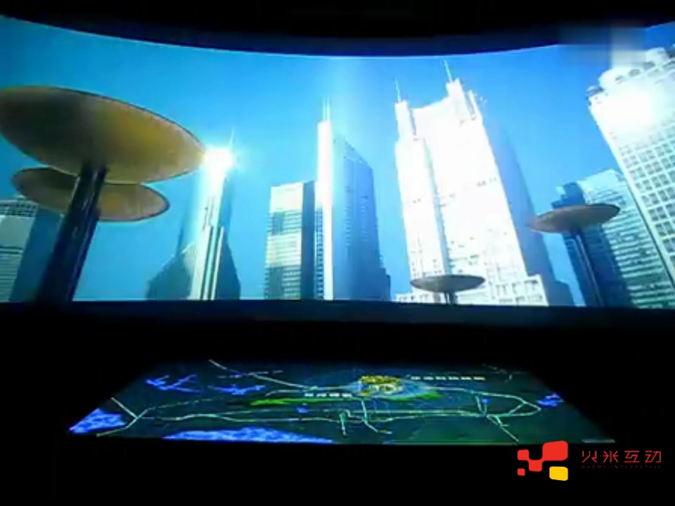 深圳十二橡樹莊園投影聯(lián)動(dòng)弧幕數(shù)字沙盤